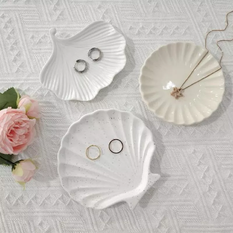 Shell And Starfish ຖາດເຄື່ອງປະດັບເຊລາມິກ